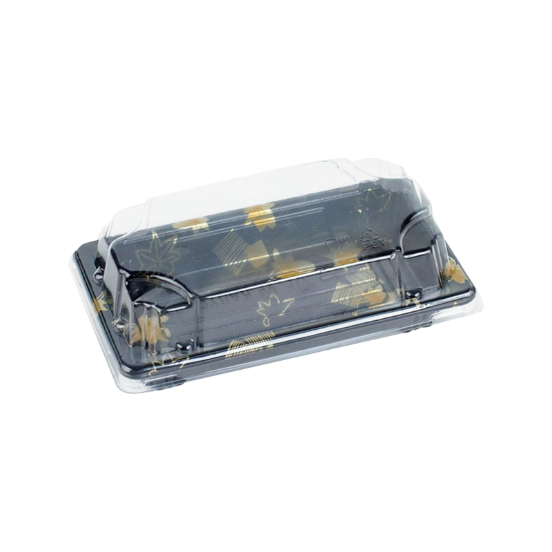 Rozložiteľný čierny plastový párty tanier