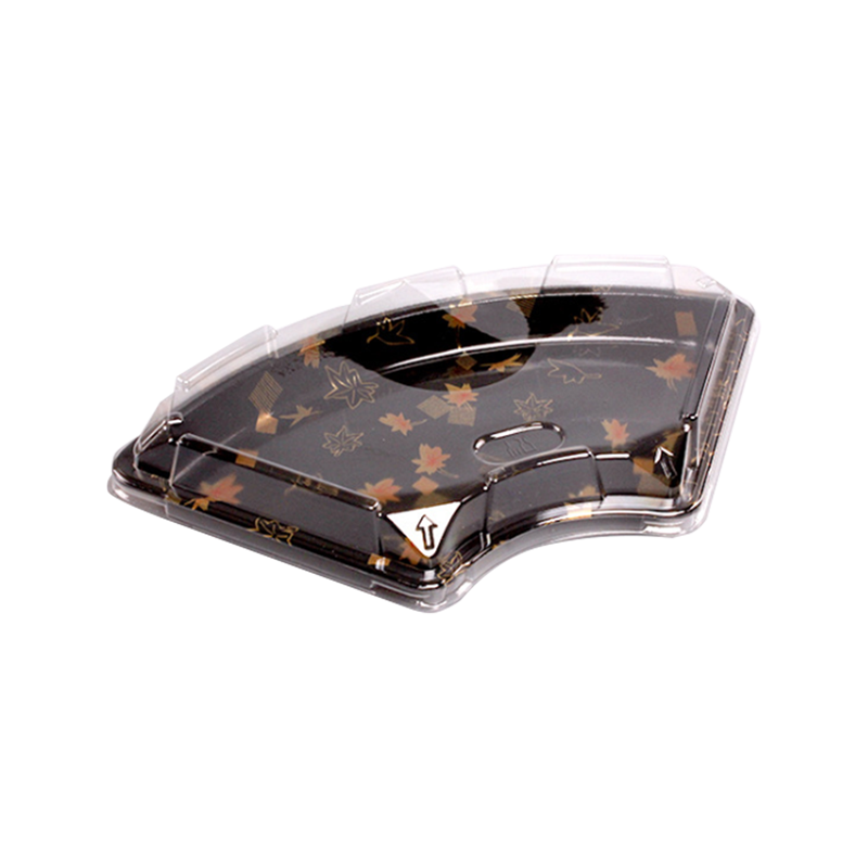 Jednorazová nádoba na sushi jedlo v tvare vejára