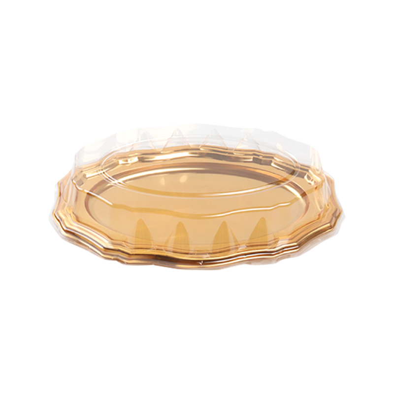 Zlatý plastový podnos na tortu
