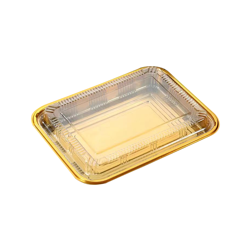 Zlatý jednorazový japonský box na sushi