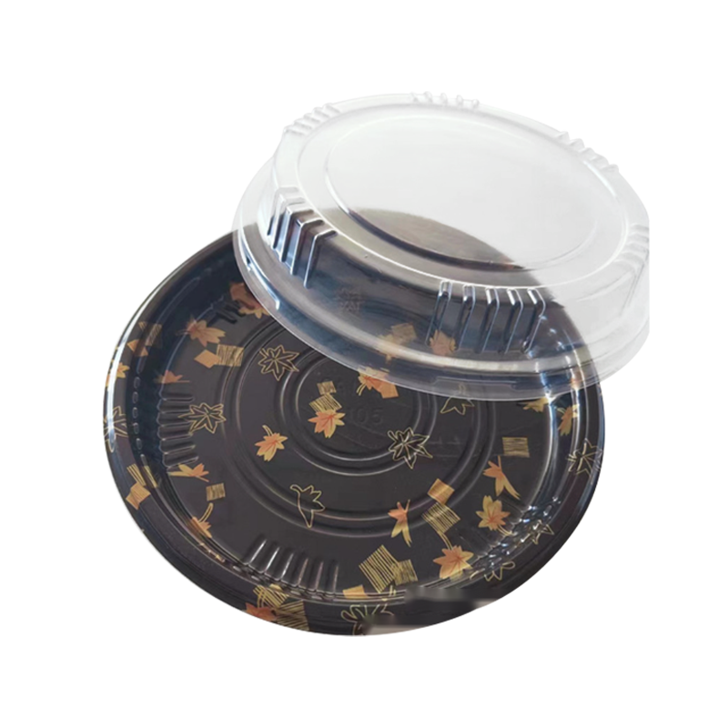 Kruhový sendvičový tanier s vekom