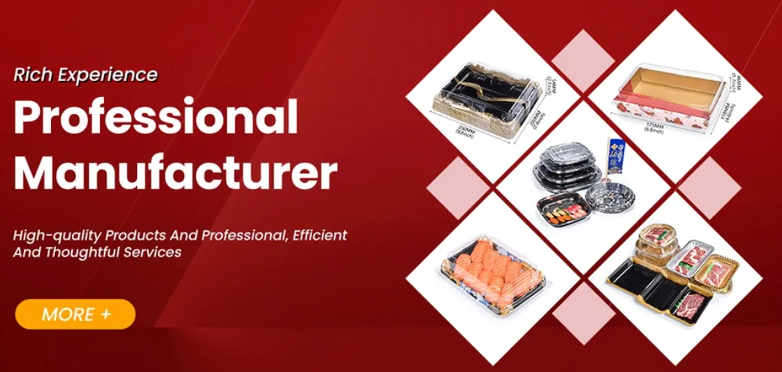 Jednorazový plastový podnos na sushi box 